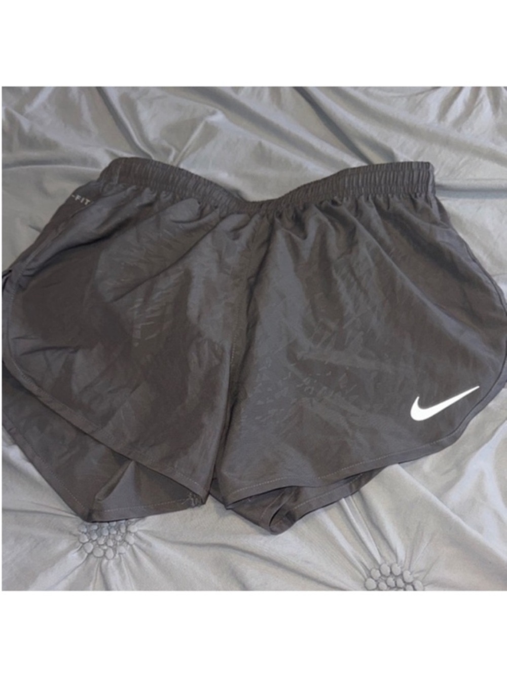 Nike Women’s Black Athletic Running Shorts with White Swoosh